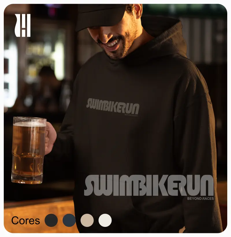 Moletom Hoodie Swim Bike Run