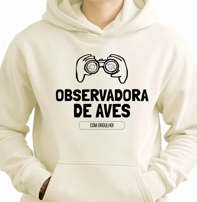 Observadora de Aves - Moletom Hoodie
