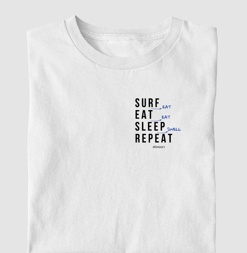 Camiseta Infantil Surf (Eat). Eat. Sleep. Repeat.