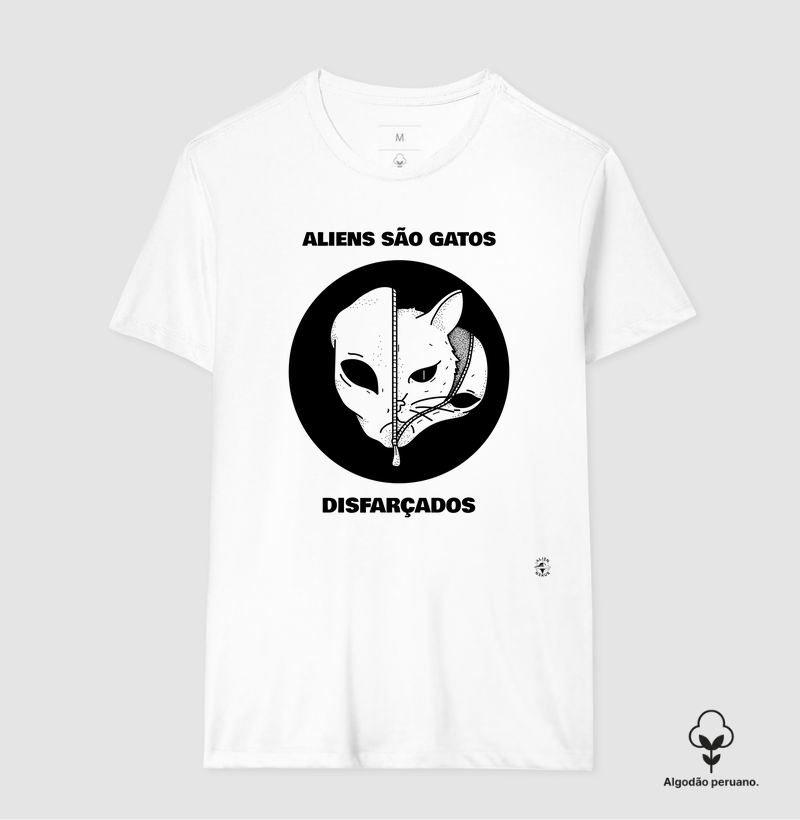 Camiseta Algodão Peruano Disfarce Alien