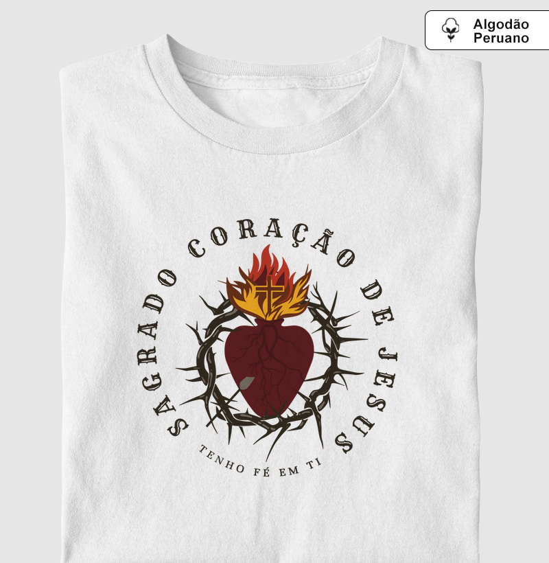 Sagrado Coração de Jesus Algodão Peruano