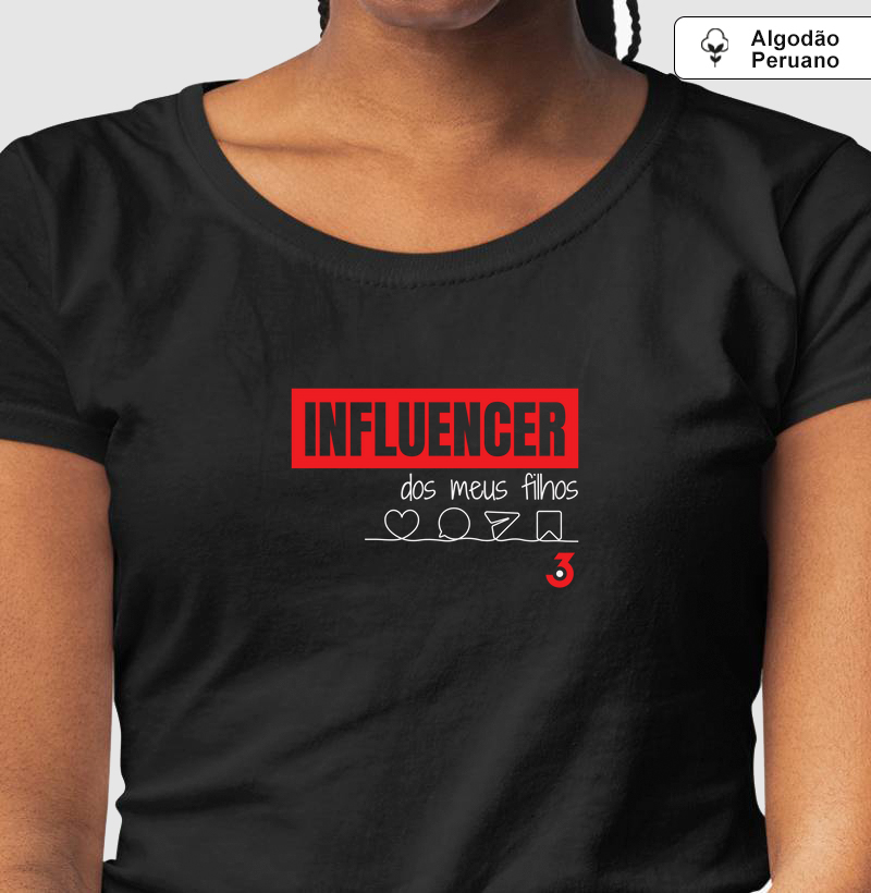 Camiseta Algodão Peruano 3Car Pais e Filhos Influencer