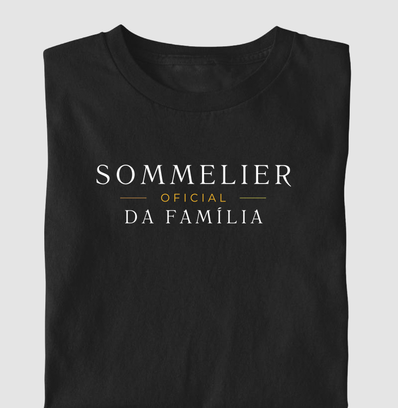 Camiseta Vinho - Sommelier Oficial da Família