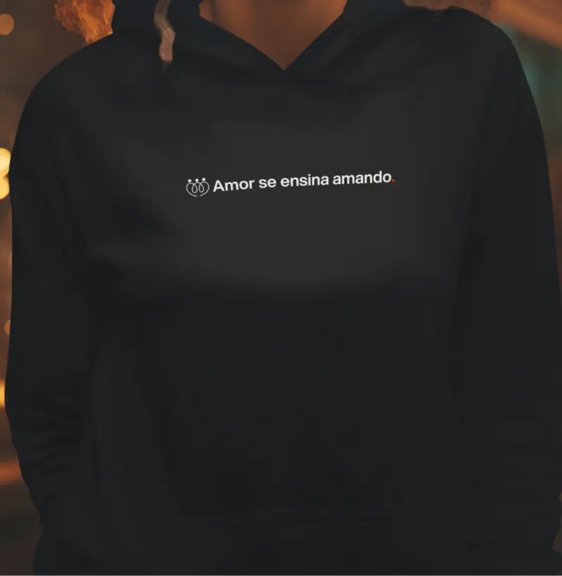 Amor se ensina amando - minimalista HOODIE