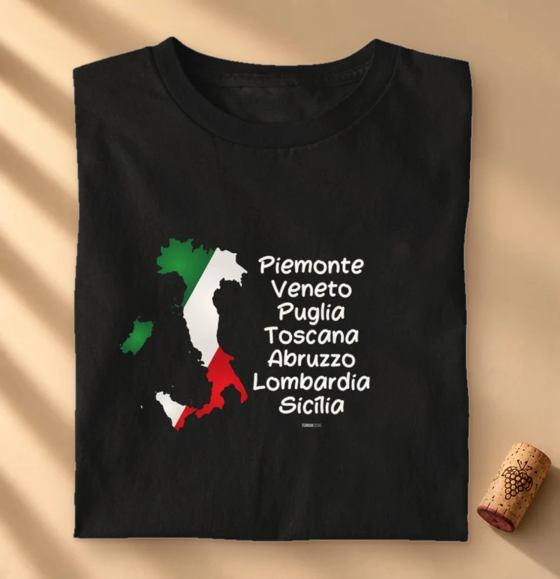 Camiseta Vinho - Regiões da Itália