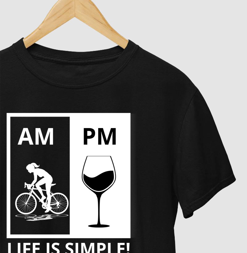 Life is Simple -   Bicycle & Wine (Mulher)