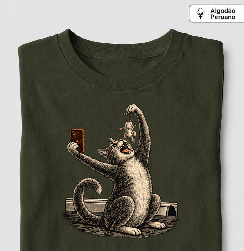 Camiseta antes da primeira mordida - Camiseta Algodão Peruano