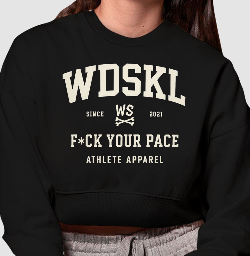 Cropped Moletom Wodskull F*ck Your Pace