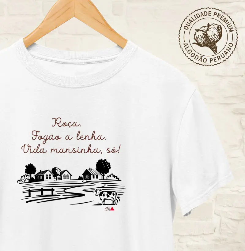 Roça. Fogão a lenha. Vida mansinha, sô!