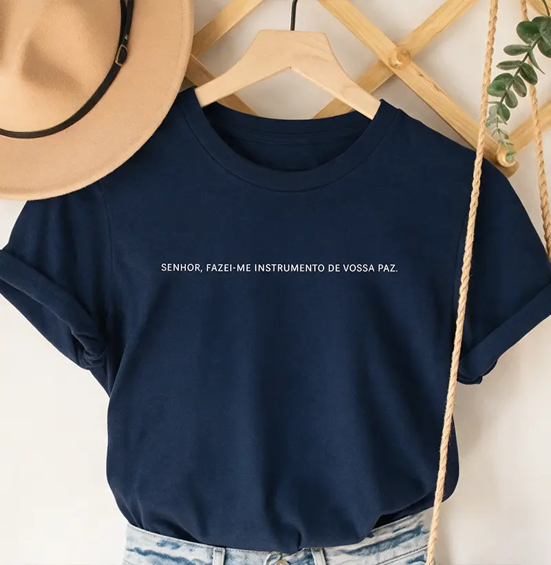 Camiseta São Francisco | Senhor, Fazei-me Instrumento de Vossa Paz