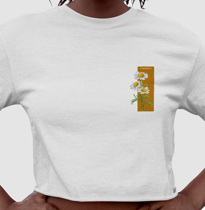 T-shirt Cropped Camomila