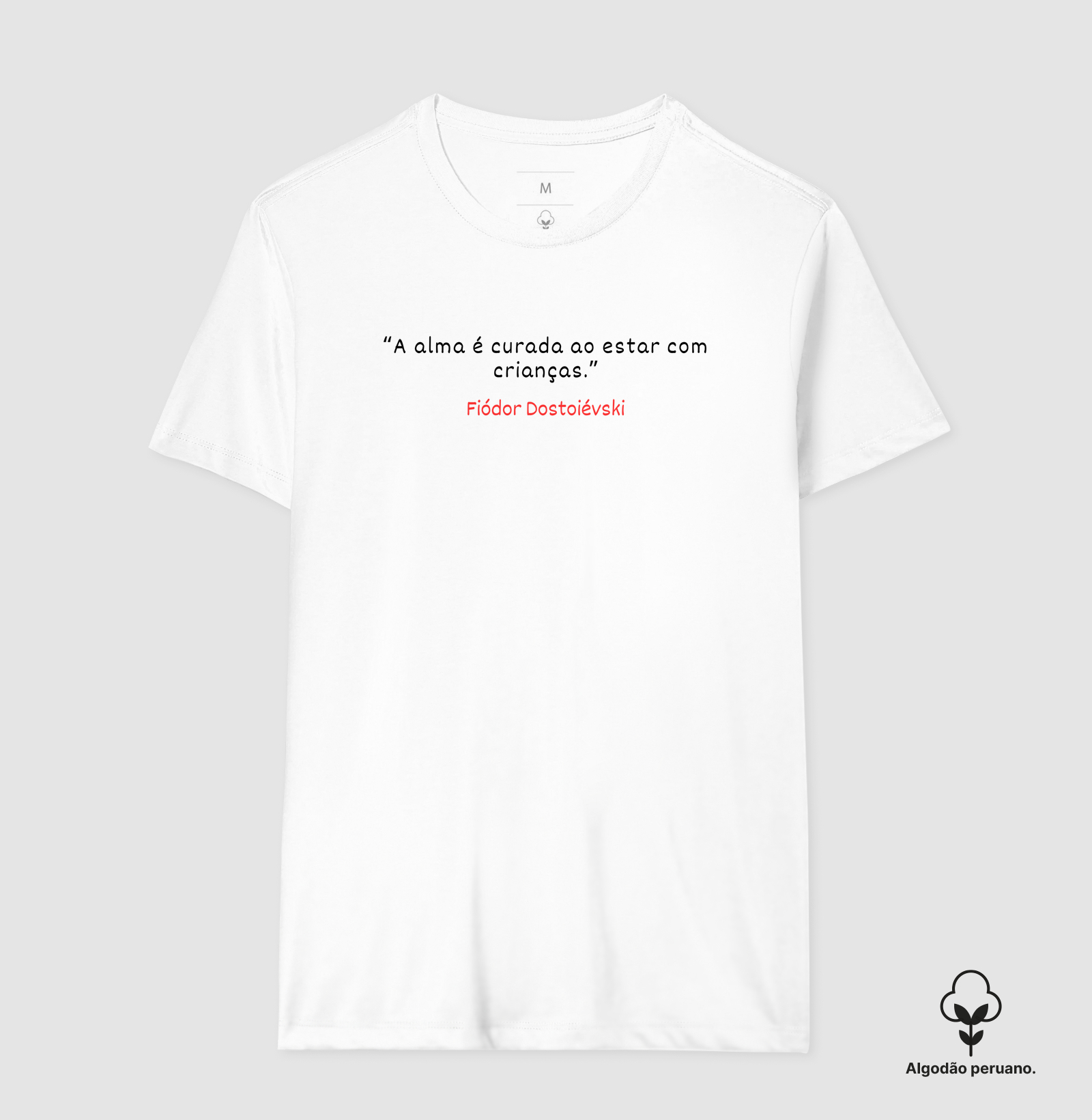 Camiseta Em Algodão Peruano Fiodór Dostoiévski Crianças