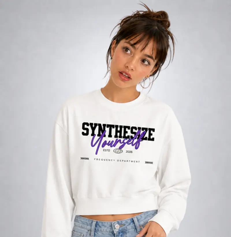 SYNTHESIZE YOURSELF — Cropped Moletom