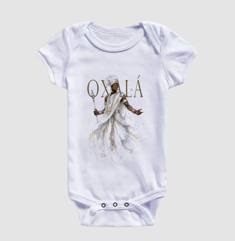 Body Bebê Oxalá I Orixás Maria Patuá - Body Infantil