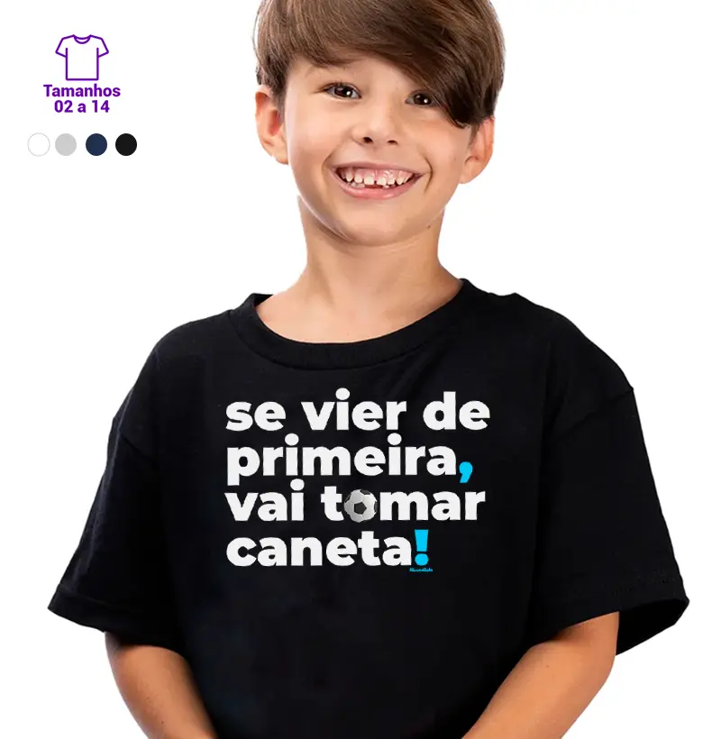 Camiseta Vai Tomar Caneta - Kids