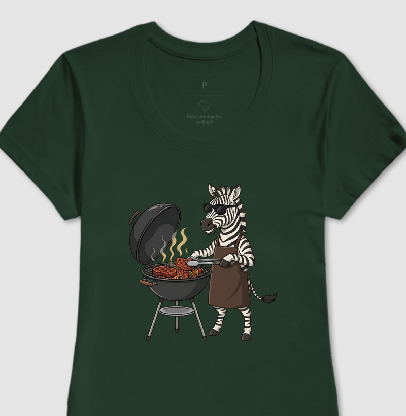 zebra fazendo churrasco grande