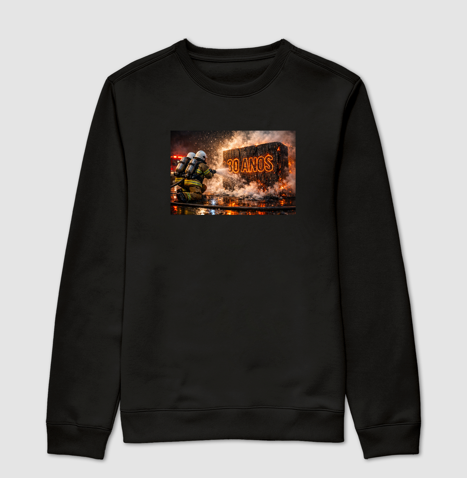 Camisa comemorativa de 30 anos de serviço 5 - bombeiro