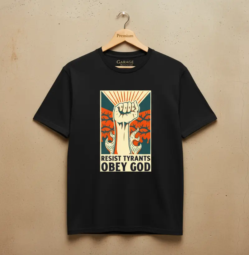 OVERSIZED: "RESISTA AOS TIRANOS OBEDEÇA A DEUS"