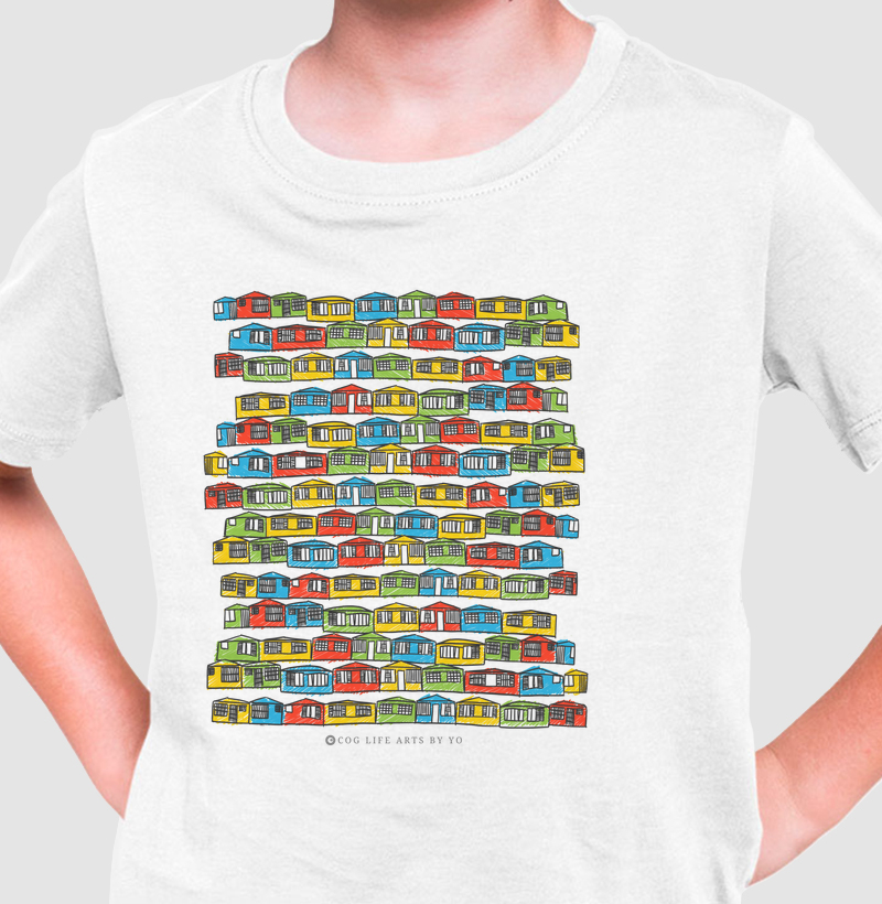 Camiseta Infantil Branca Casinhas by Johannes