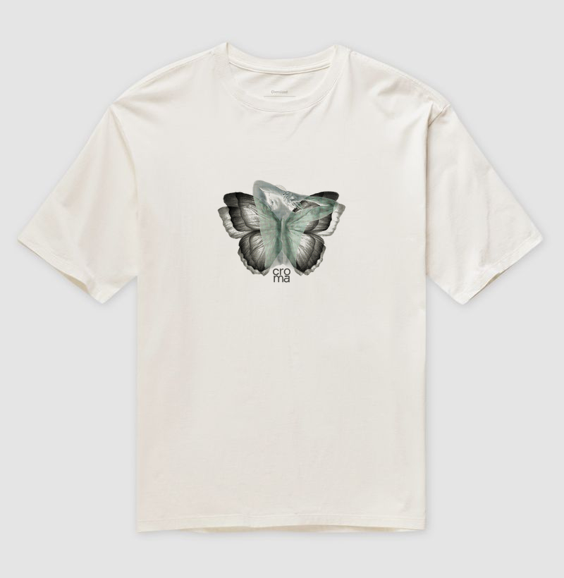 Camiseta Oversized Homem Borboleta