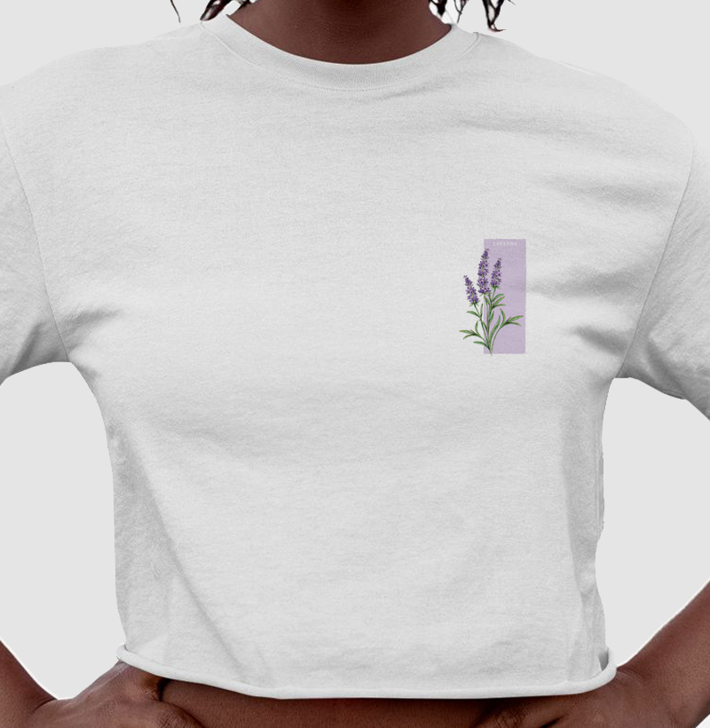 T-shirt Cropped Mini Lavanda