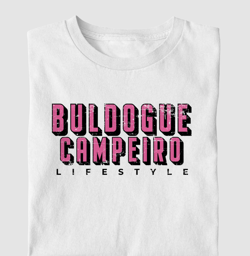  Buldogue Campeiro Texto Rosa