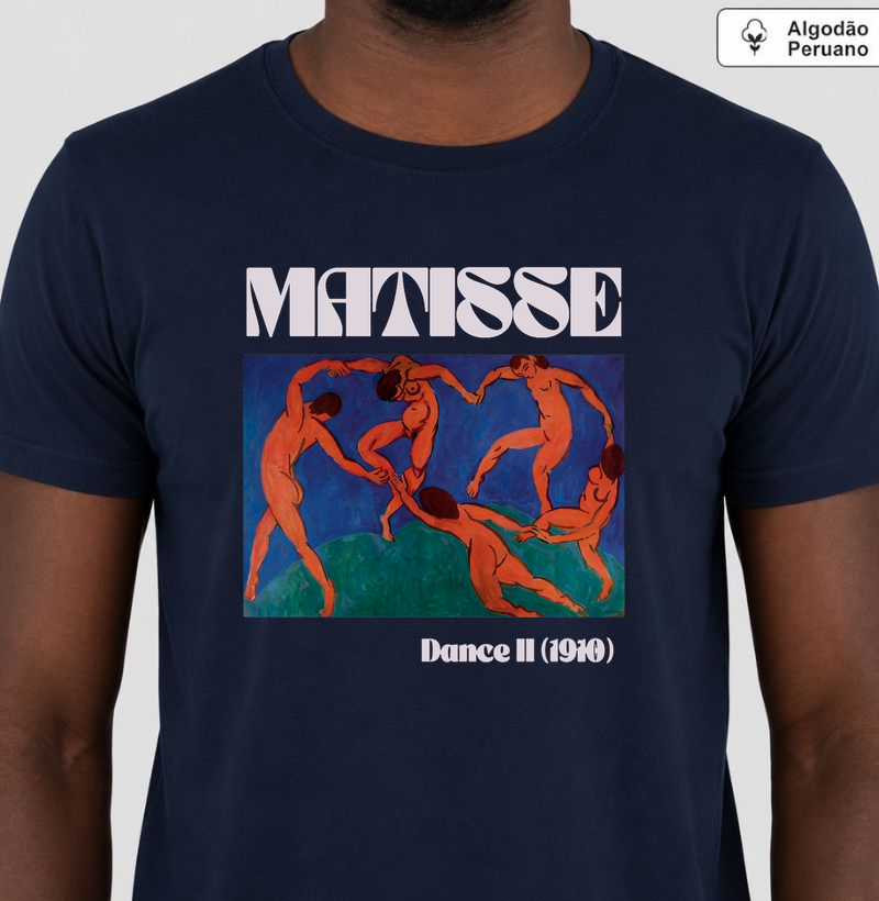 Camiseta Henri Matisse Dance 1910 Unissex Algodão Peruano Premium