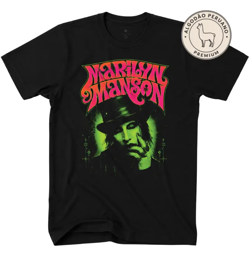 Camiseta Algodão Peruano Neon Antichrist