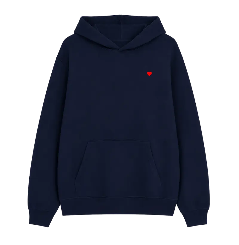 moletom hoodie mini coração vermelho 