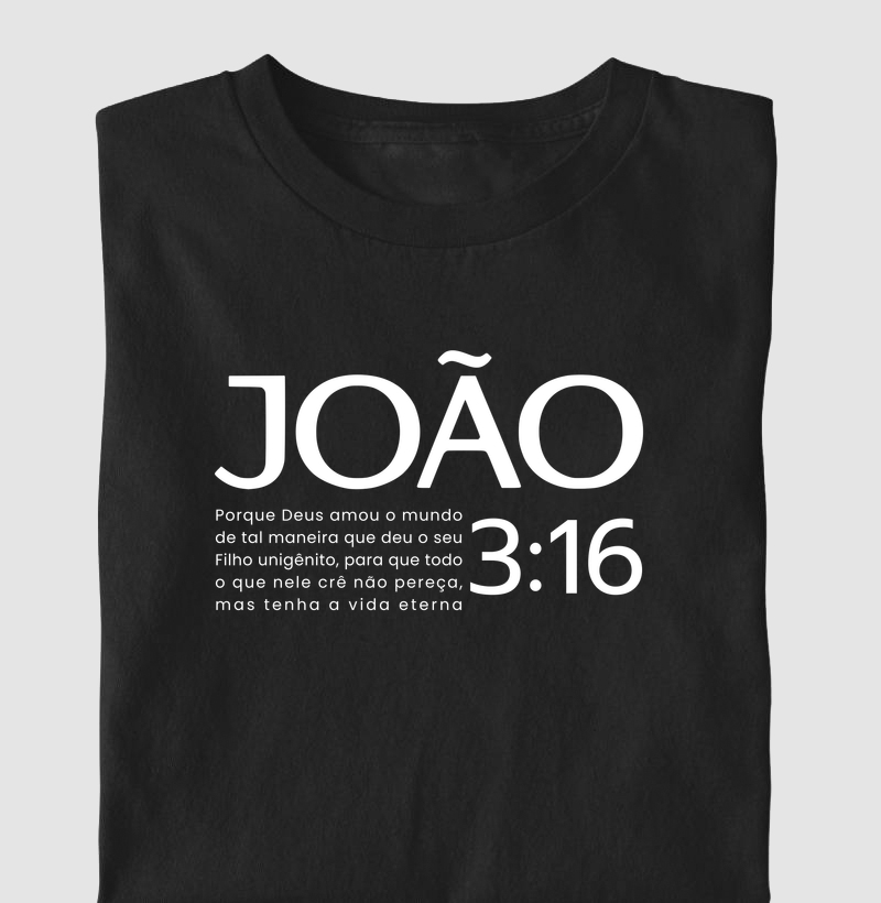 Camiseta Masculina João 3:16