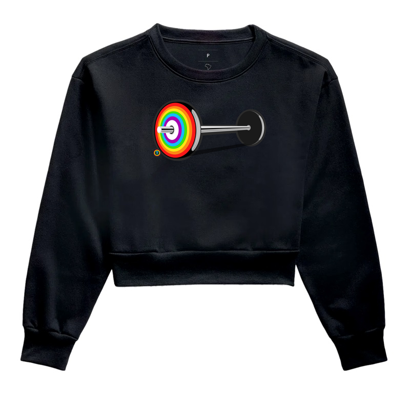 Cropped Moletom Barbell Arco - Íris