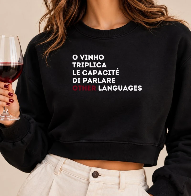 Moletom Cropped O Vinho Triplica  - Cropped Moletom
