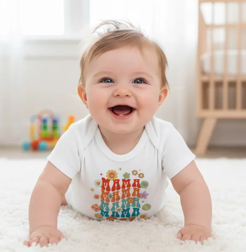 Body Bebê Mama Pop Retro