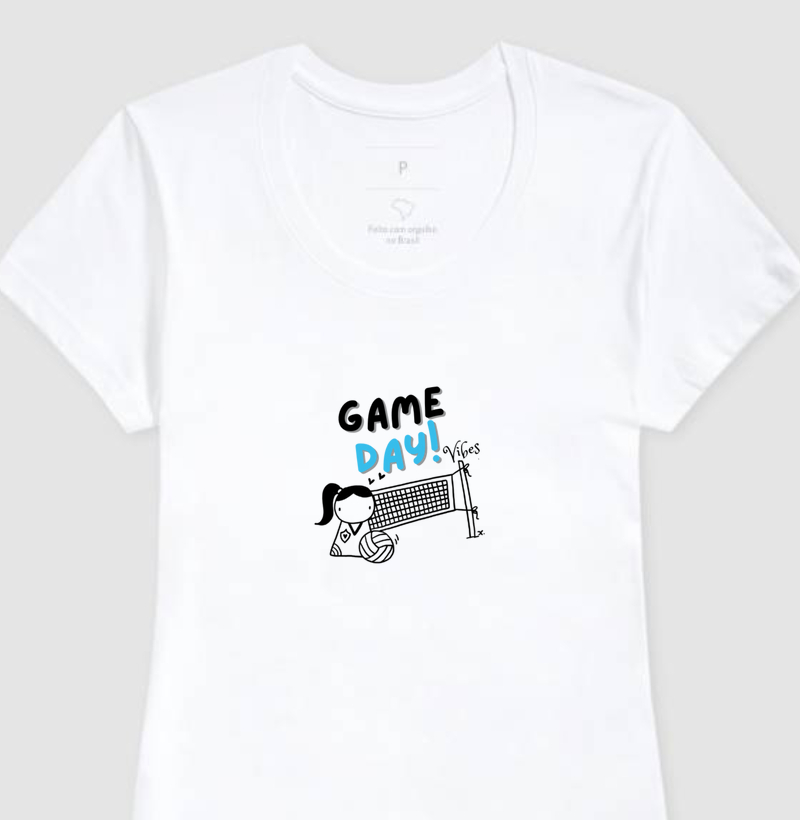T-Shirt Game Day Vibes -Azul Vôlei