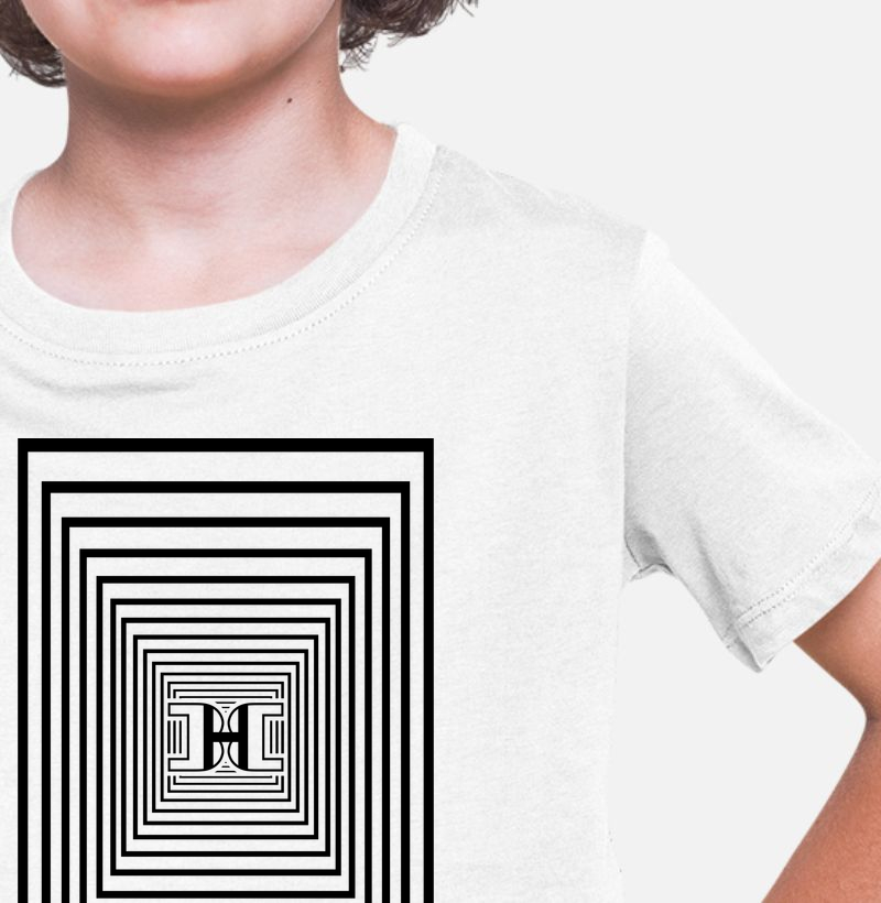 camiseta infantil optical infinity black hunter