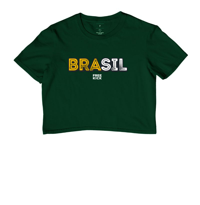 CAMISETA CROPPED FREE KICK BRA SIL