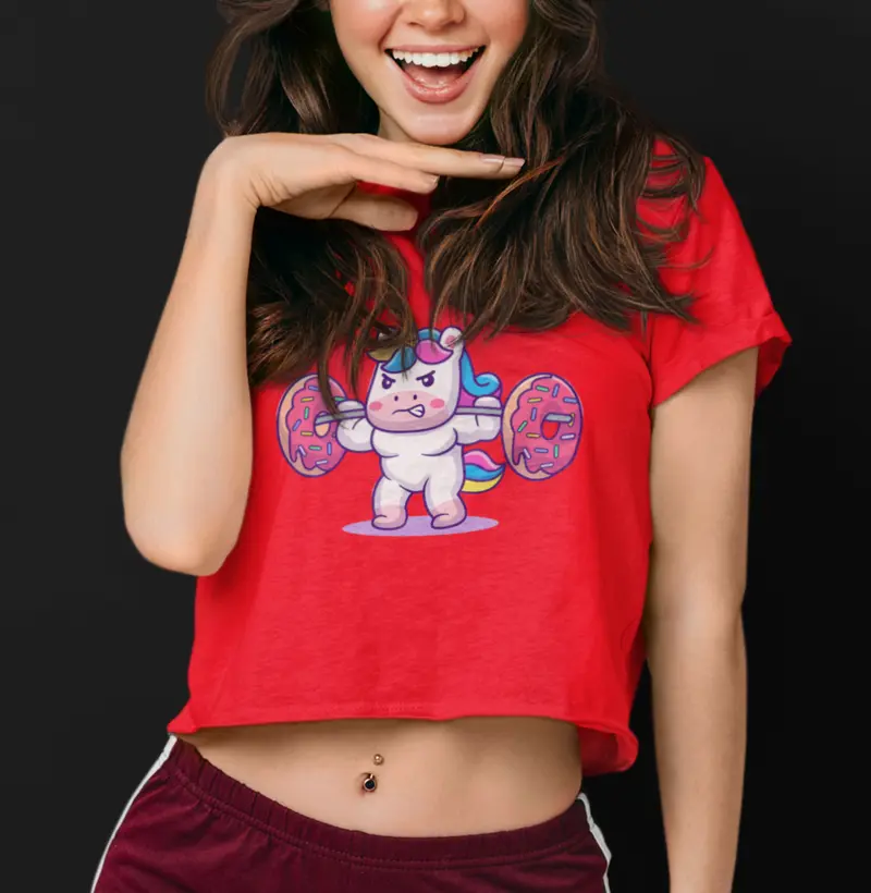 Unicórnio fazendo levantamento de rosquinhas