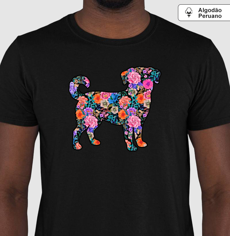 Camiseta Vira-Lata Floral Porte Pequeno - Pelo & Pano