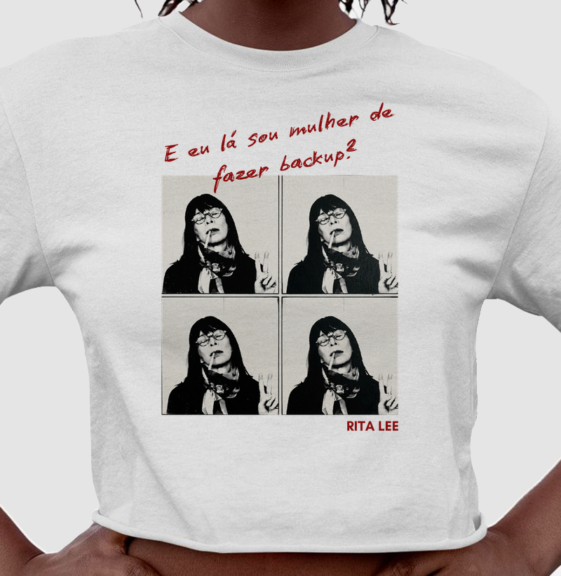 Camiseta Feminina Eu Lá Sou Mulher de Fazer Backup Frase Engraçada Pop Art Estampa Unissex