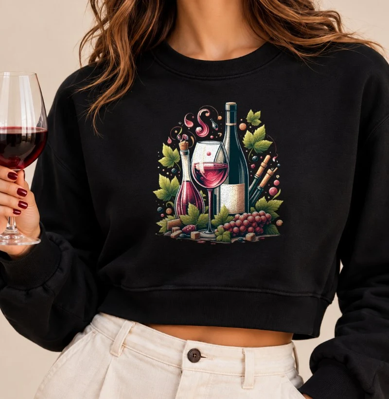 O Vinho - Cropped Moletom
