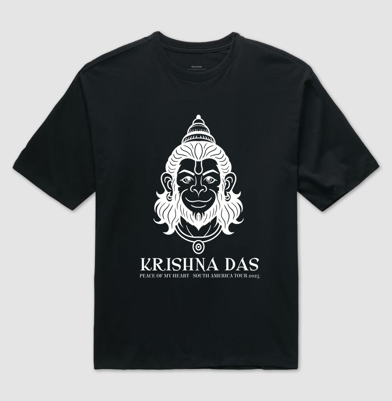 Hanuman Head - Camiseta Oversized - Estampa Branca