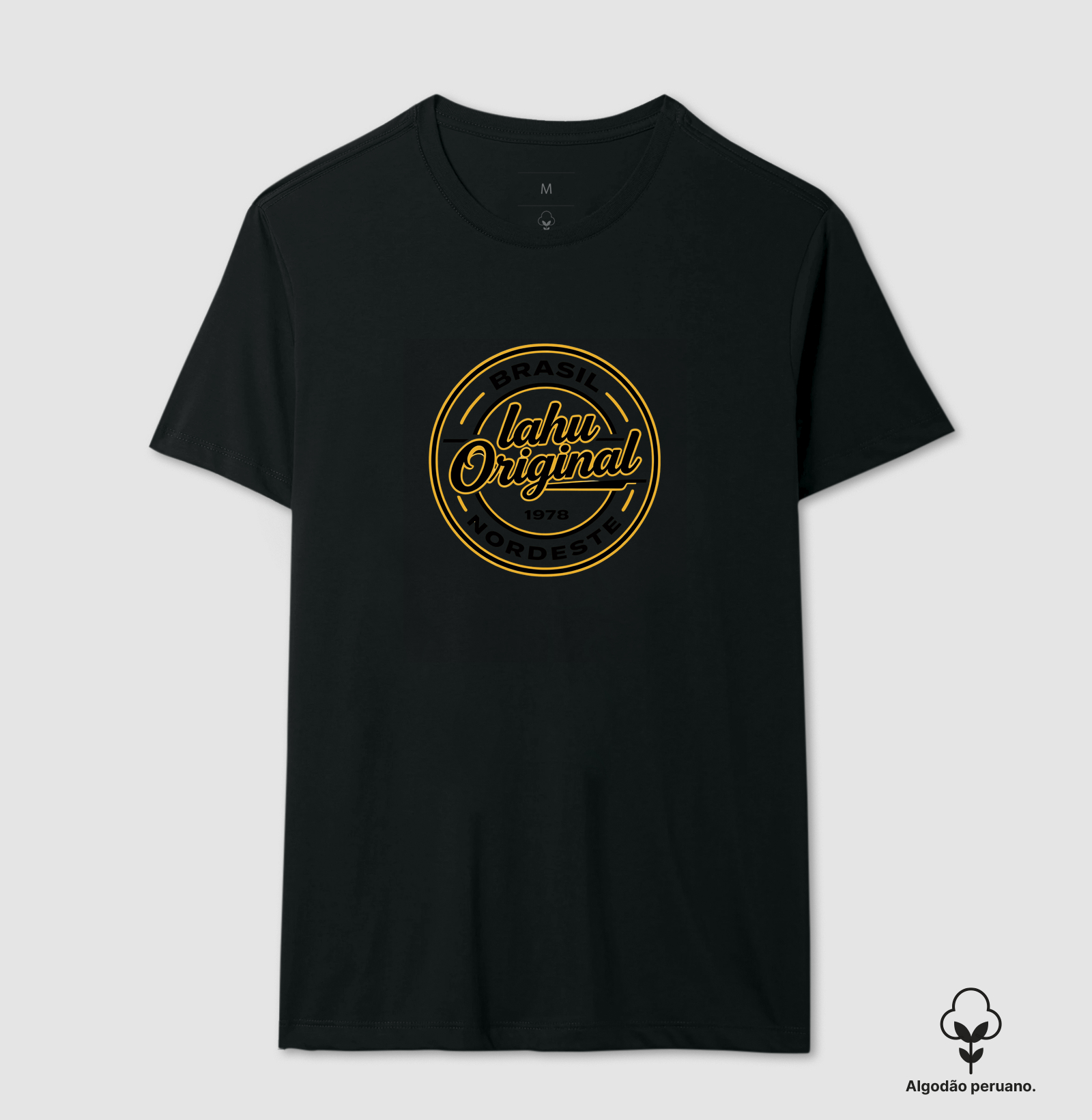 🔥 Essa estampa é um verdadeiro ícone de identidade e orgulho regional! O design circular, com traços firmes e cores intensas — vermelho, amarelo e preto — transmite força, tradição e autenticidade. - Camiseta Algodão Peruano
