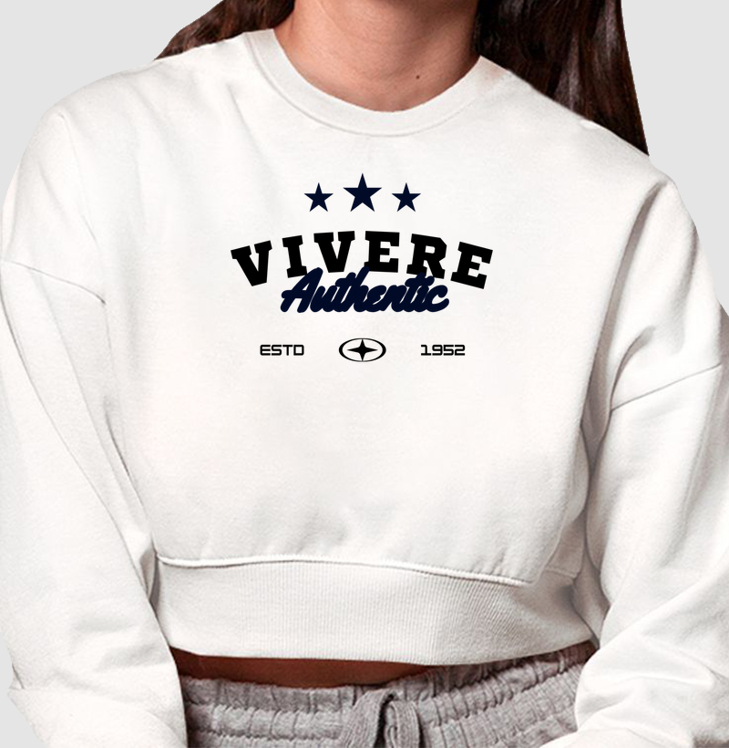 Cropped moletom Vivere authentic