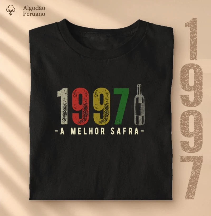 Camiseta A Melhor Safra 1997 - Camiseta Algodão Peruano