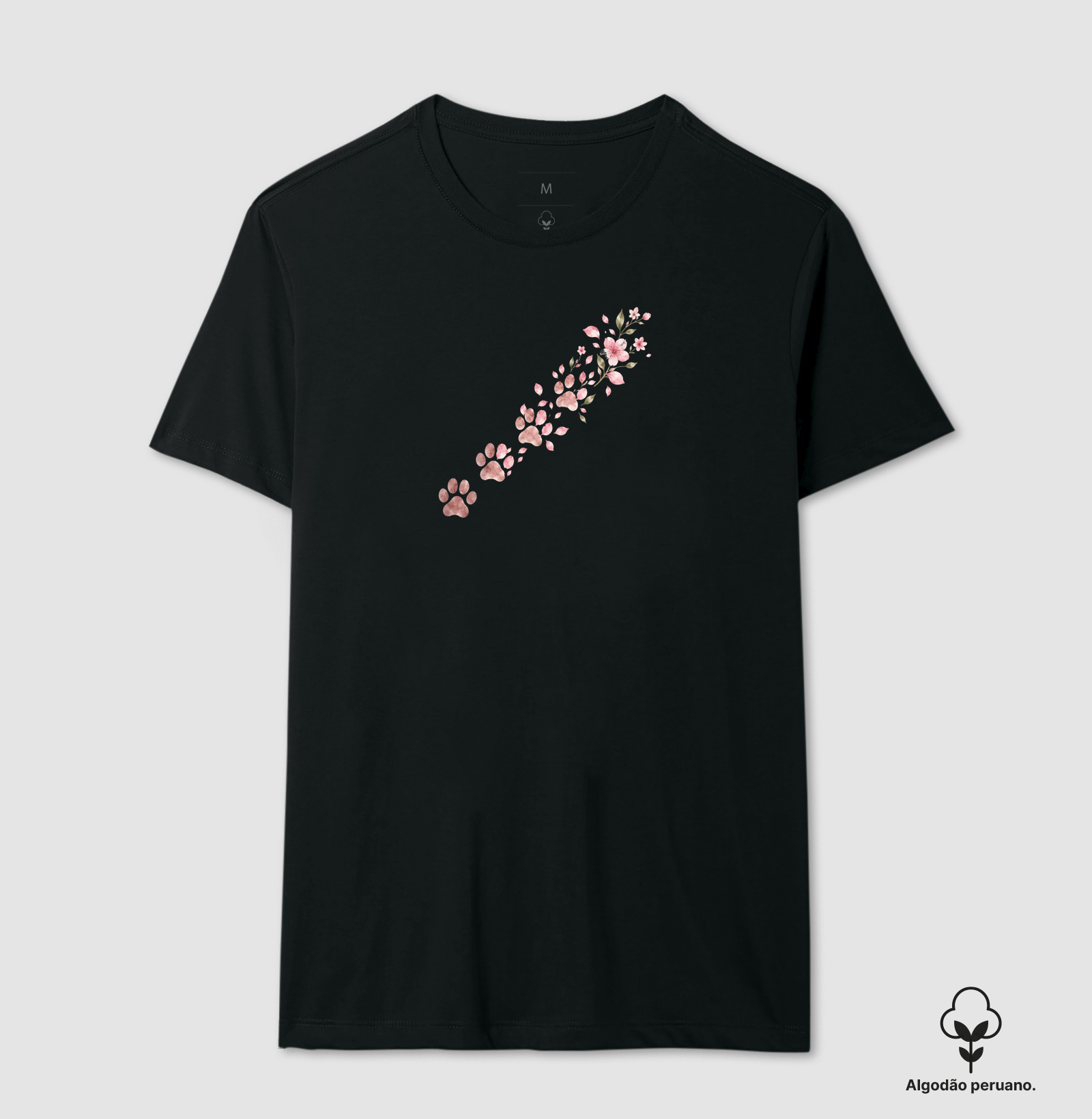 Patinhas Floridas - Camiseta Algodão Peruano