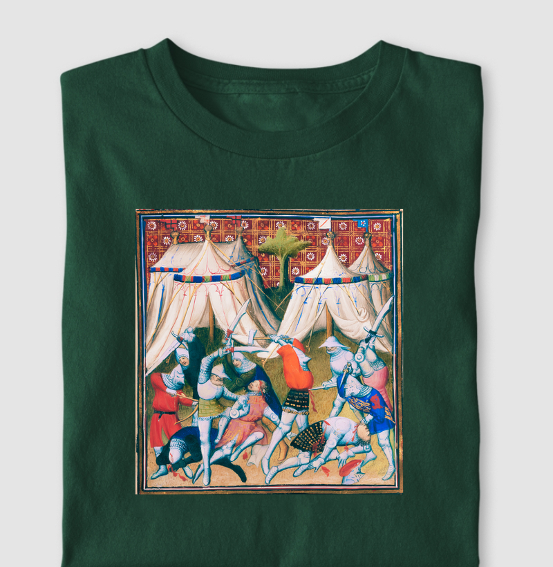 Camiseta A Noite das Lâminas – Conflito Medieval em Campo