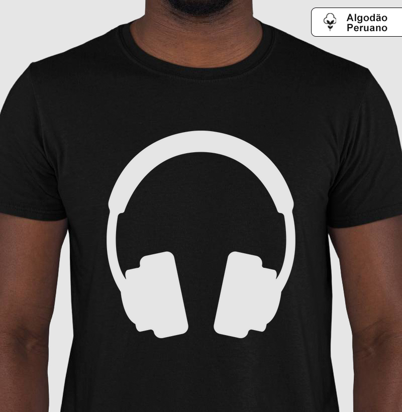 Camiseta Algodão Peruano Headphone