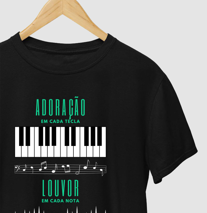 🎹 CAMISETA “UNÇÃO NAS TECLAS” – CAVERNA DE ADULÃO