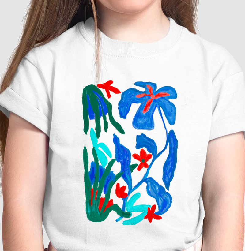 Camiseta Infantil Hibiscos 