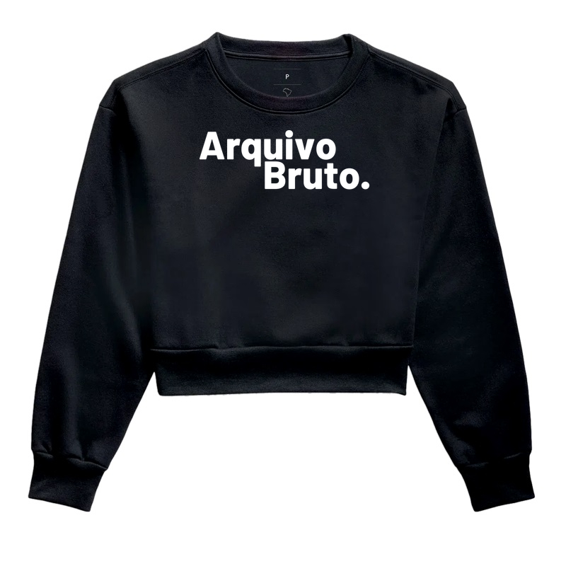 Arquivo Bruto. - Cropped Moletom